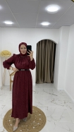 Yeni Destan Elbise - Bordo