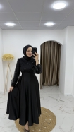 Esra Tesettür Abiye Elbise - Siyah