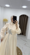 Zehra Abiye Elbise - Krem