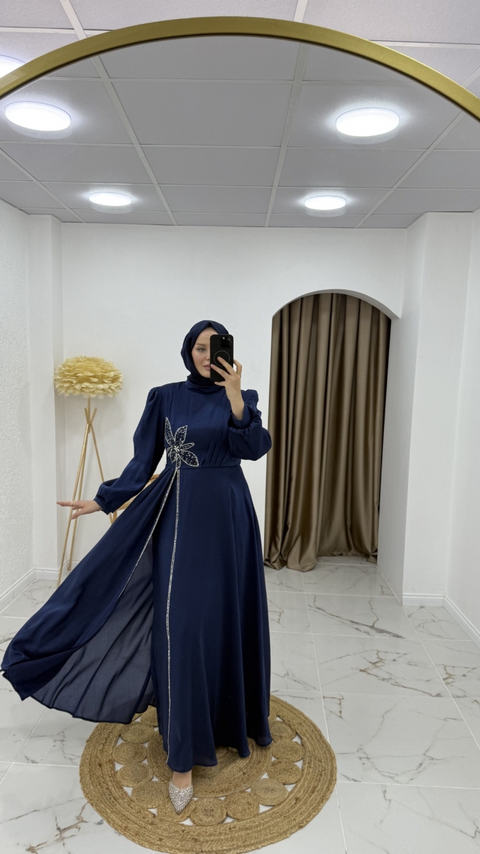 Zehra Abiye Elbise - Lacivert