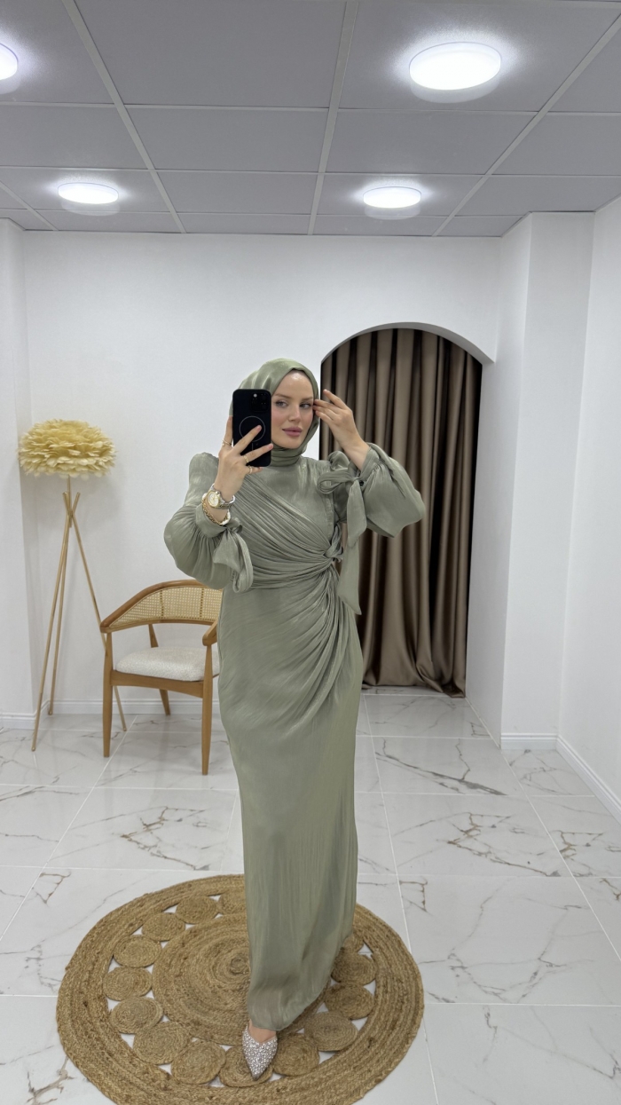 Ömür Abiye Elbise - Su Yeşili