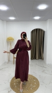 Kardelen Elbise - Bordo