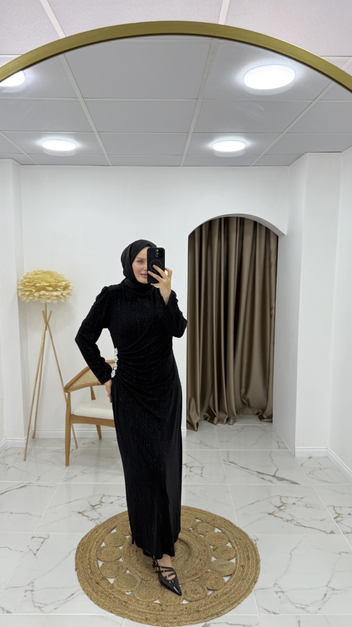 Neslişah Elbise - Siyah