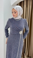 Lavin Abiye Elbise - Gri