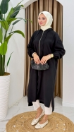Berna Oversize Kap - Siyah