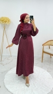Kardelen Elbise - Bordo