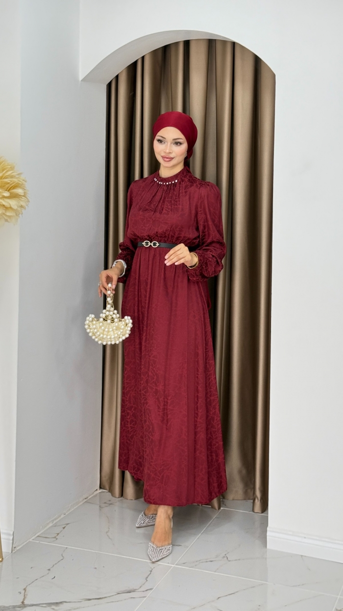 Yeni Destan Elbise - Bordo