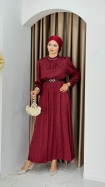Yeni Destan Elbise - Bordo