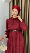 Yeni Destan Elbise - Bordo