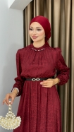 Yeni Destan Elbise - Bordo