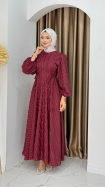 Mesia Elbise - Bordo