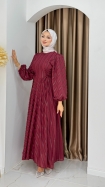 Mesia Elbise - Bordo