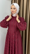 Mesia Elbise - Bordo