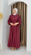 Mesia Elbise - Bordo