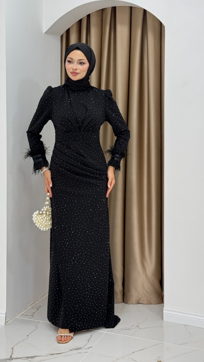 Elçin Abiye Elbise - Siyah