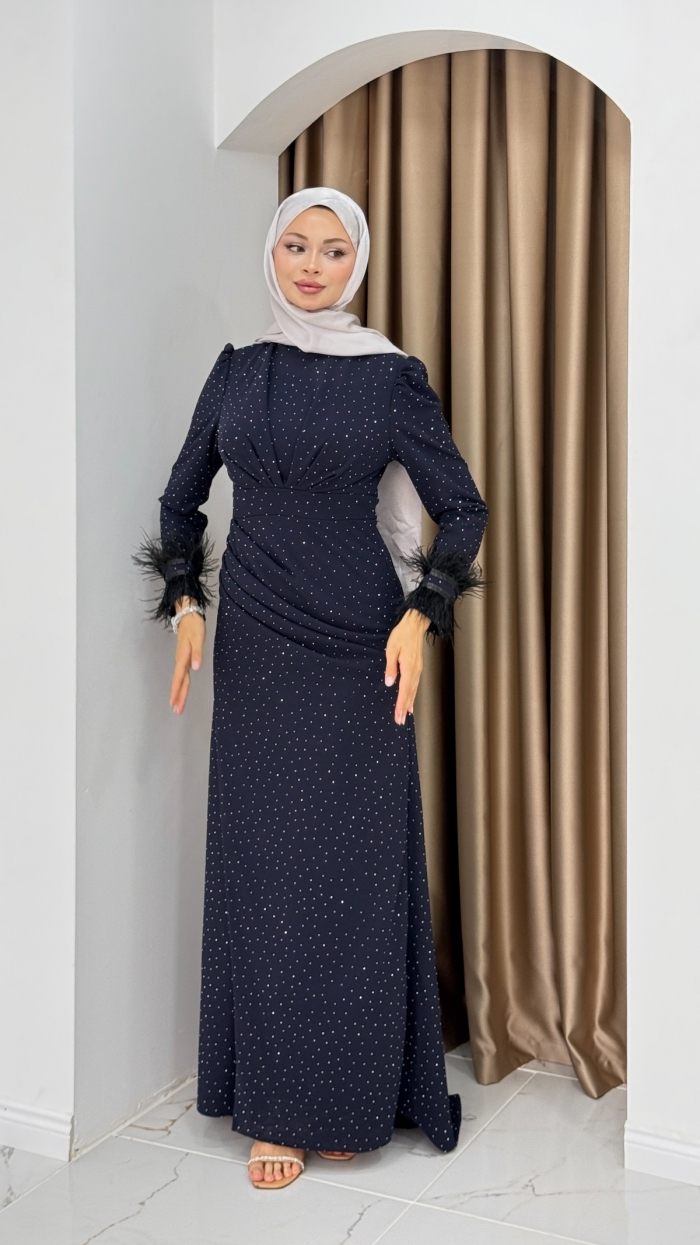 Elçin Abiye Elbise - Lacivert