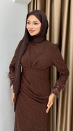 Elçin Abiye Elbise - Kahve