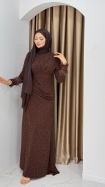 Elçin Abiye Elbise - Kahve