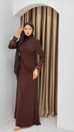 Elçin Abiye Elbise - Kahve