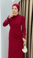 Elçin Abiye Elbise - Bordo