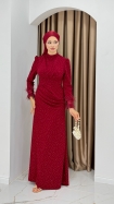 Elçin Abiye Elbise - Bordo