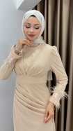 Elçin Abiye Elbise - Krem