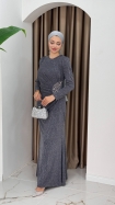 Hürrem Abiye Elbise - Gri