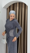 Hürrem Abiye Elbise - Gri