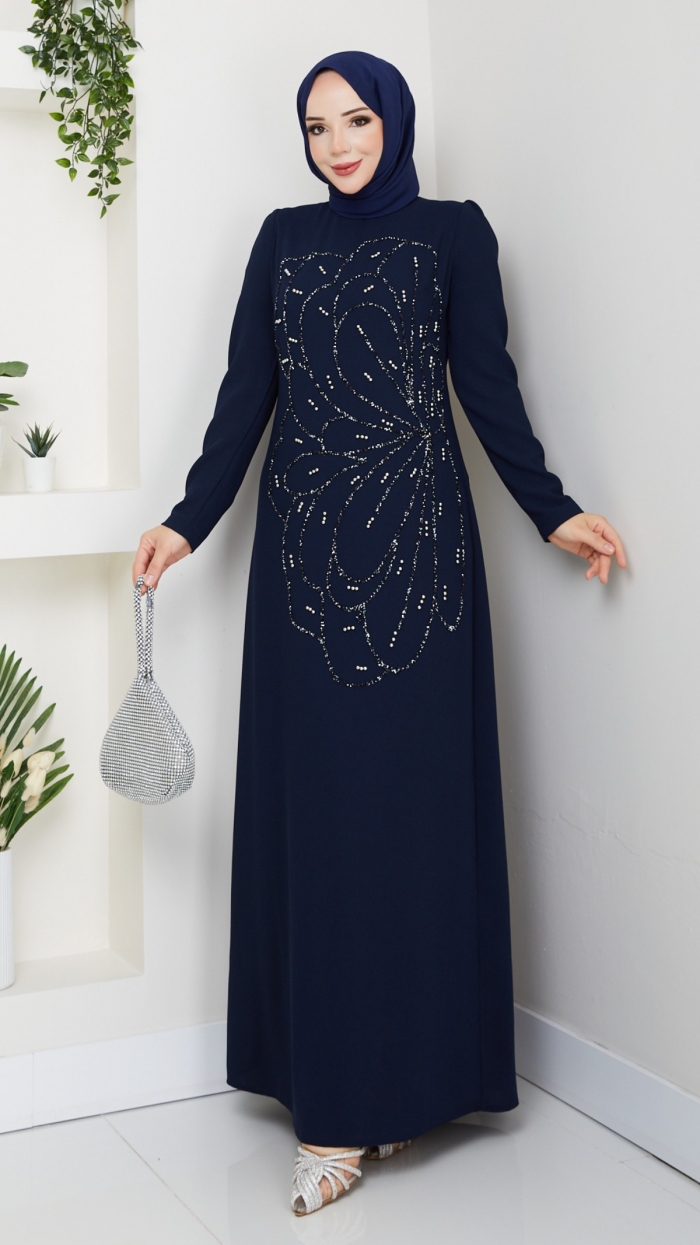 Nursema Elbise - Lacivert