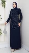 Nursema Elbise - Lacivert