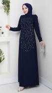 Nursema Elbise - Lacivert