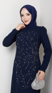 Nursema Elbise - Lacivert