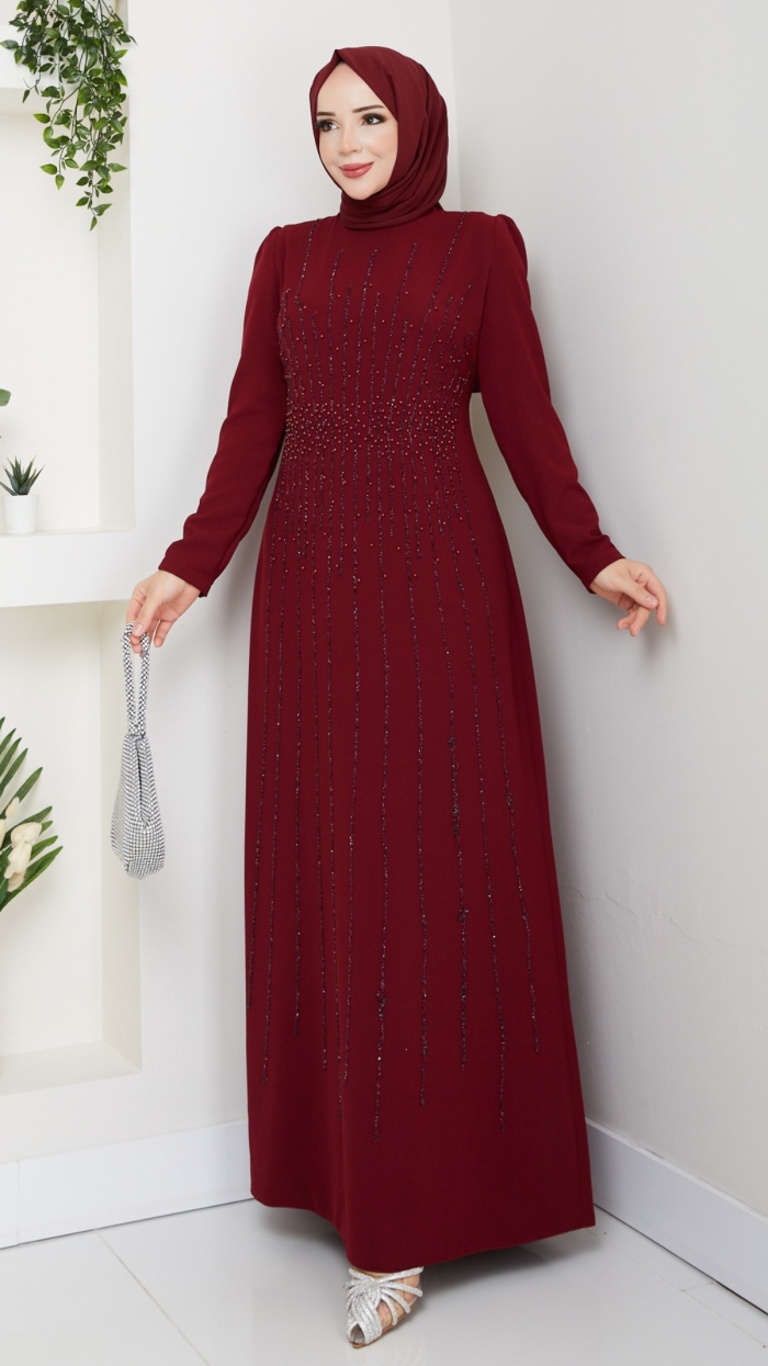Bade Elbise - Bordo