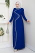 Dicle Tesettür Abiye Elbise - Saks