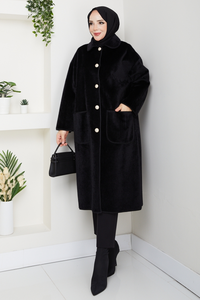 Selcan Standart Beden Kaban - Siyah