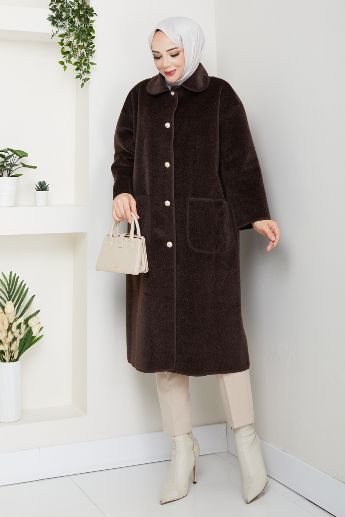 Selcan Standart Beden Kaban - Kahve