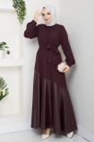 Betül Tesettür Elbise - Bordo