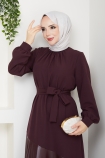 Betül Tesettür Elbise - Bordo