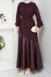 Betül Tesettür Elbise - Bordo