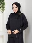 Nesrin Tesettür Elbise - Siyah