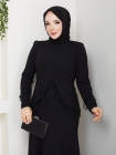 Ezgi Tesettür Abiye Elbise - Siyah