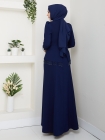 Ezgi Tesettür Abiye Elbise - Lacivert