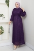 Leyla Tesettür Elbise - Mor
