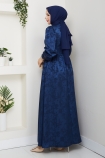 Zerrin Tesettür Elbise - Lacivert