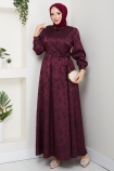 Zerrin Tesettür Elbise - Bordo