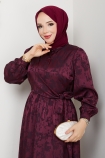 Zerrin Tesettür Elbise - Bordo