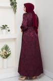 Zerrin Tesettür Elbise - Bordo