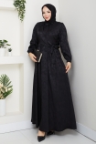 Zerrin Tesettür Elbise - Siyah