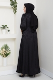 Zerrin Tesettür Elbise - Siyah