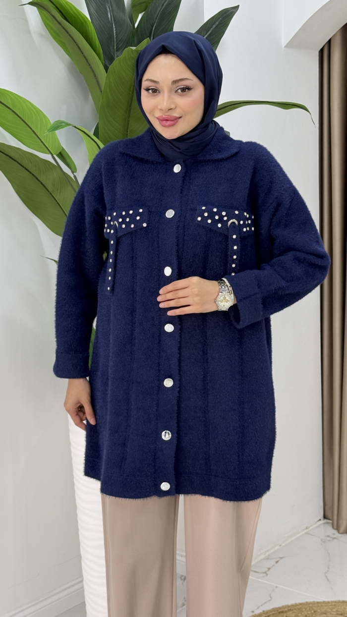 Tansu Triko Hırka - Lacivert